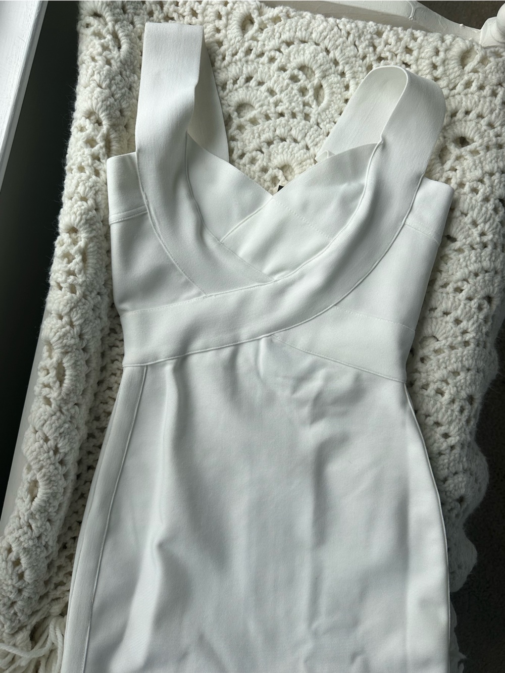 White Mini Bandage Dress